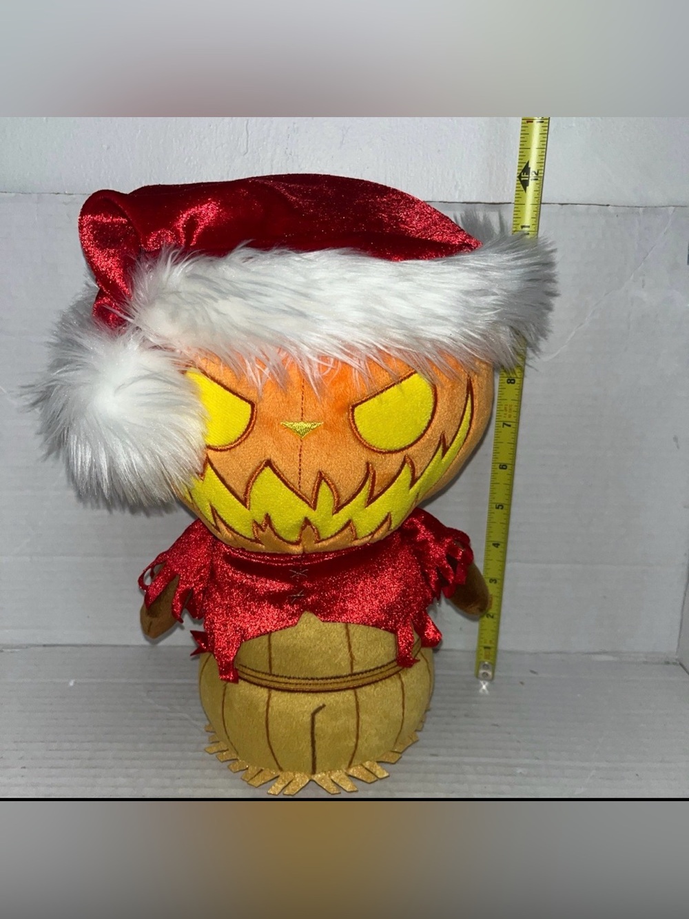 Disney nightmare before christmas Pumpkin King Santa plush Toy 11”
